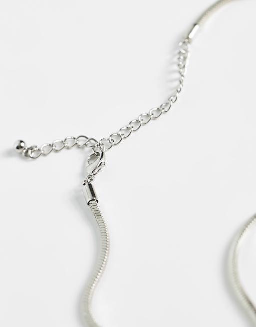 Asos Faded Future Silver Neck Chain