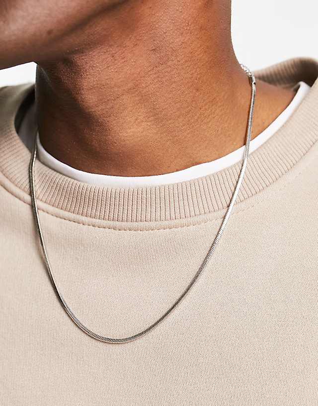 asos Faded Future silver neck chain