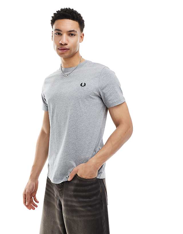 asos Fred Perry crew neck t-shirt in grey