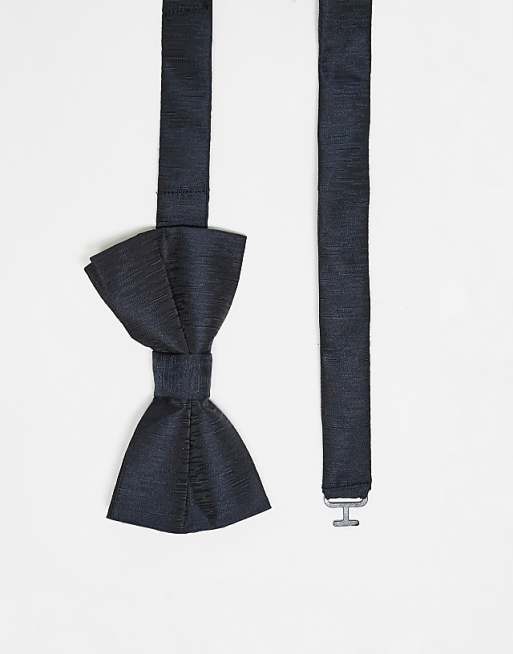 asos French Connection plain bow tie in navy