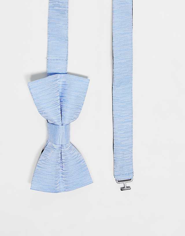 asos French Connection plain bow tie in sky blue