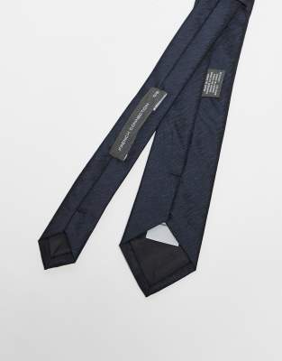 Asos French Connection Plain Woven Tie In Navy