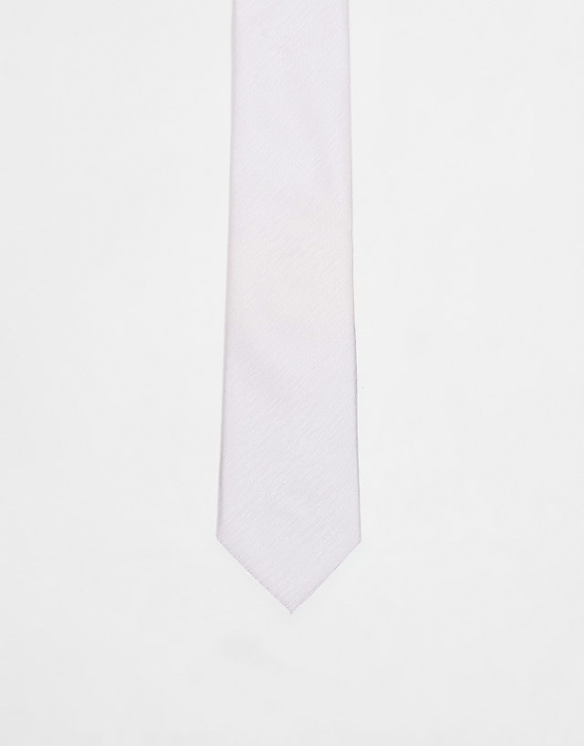 asos French Connection plain woven tie in pink