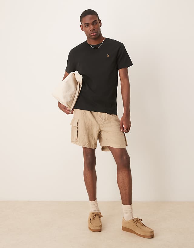 Asos GANT Linen Cargo Shorts In Beige