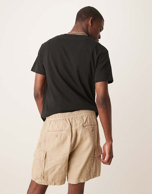 Asos GANT Linen Cargo Shorts In Beige