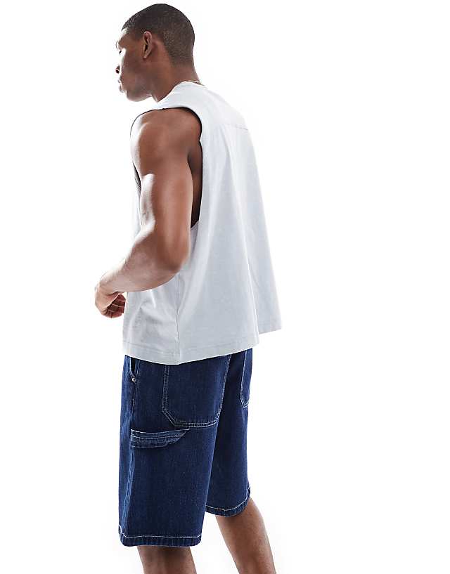 Asos Hollister Baggy Jort In Dark Blue