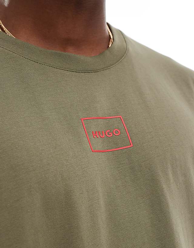 Asos HUGO Bodywear Laze T-shirt In Green