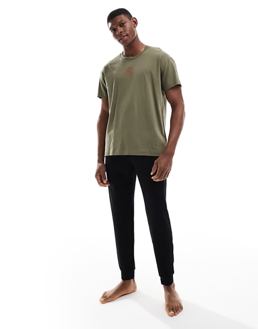 Asos HUGO Bodywear Laze T-shirt In Green