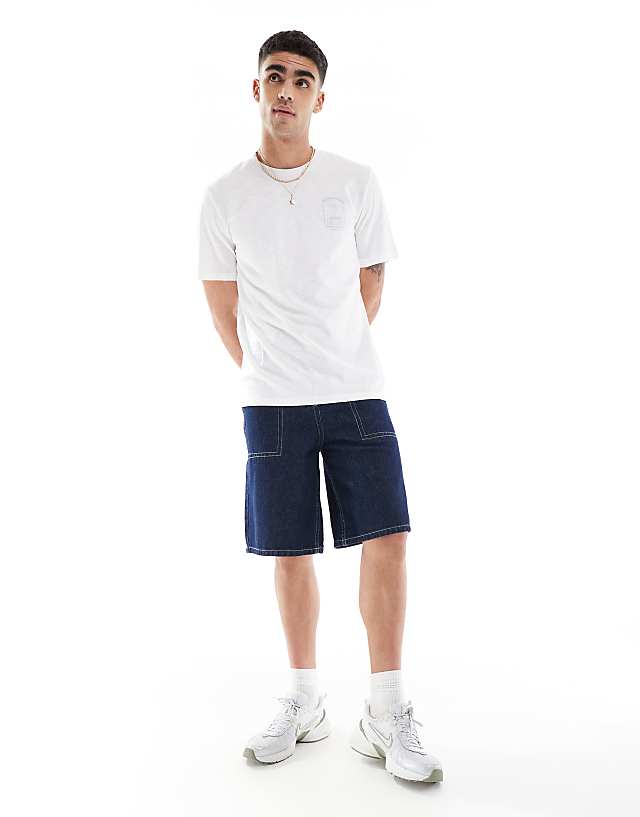 Asos Jack & Jones Chest Print T-shirt In White