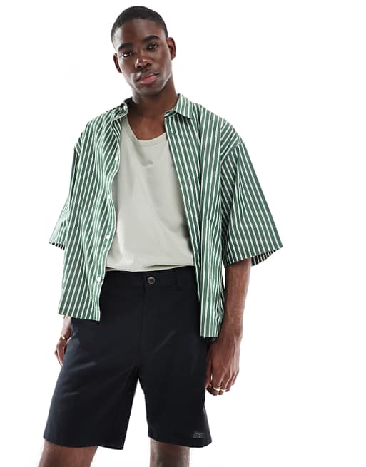 asos JJ Rebel linen short in black