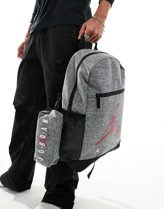 Asos Jordan Air Backpack With Pencil Case In Grey