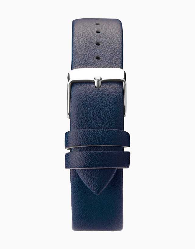 Asos Limit Classic Leather Strap Watch In Blue