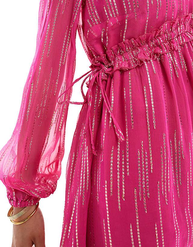 Asos Lovedrobe Midi Dress In Pink