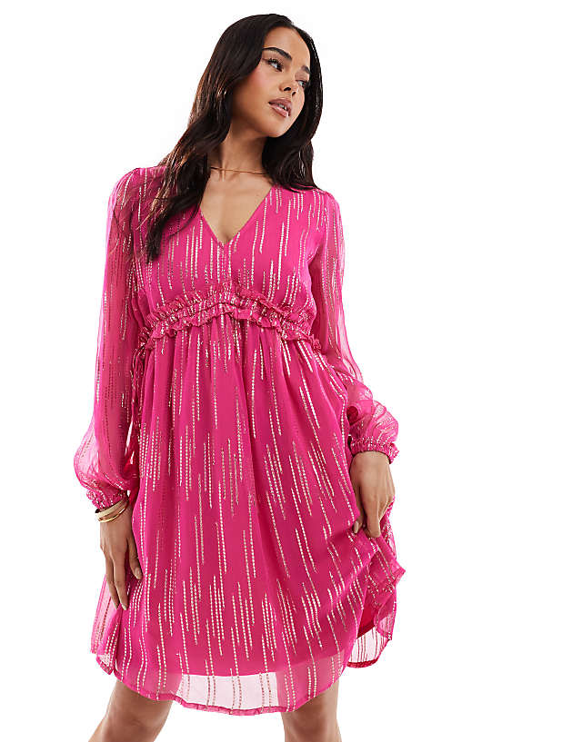asos Lovedrobe Midi dress in pink