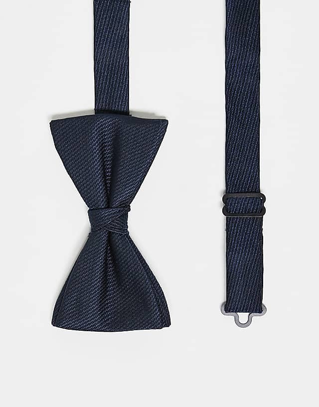 asos Mango bow tie in navy