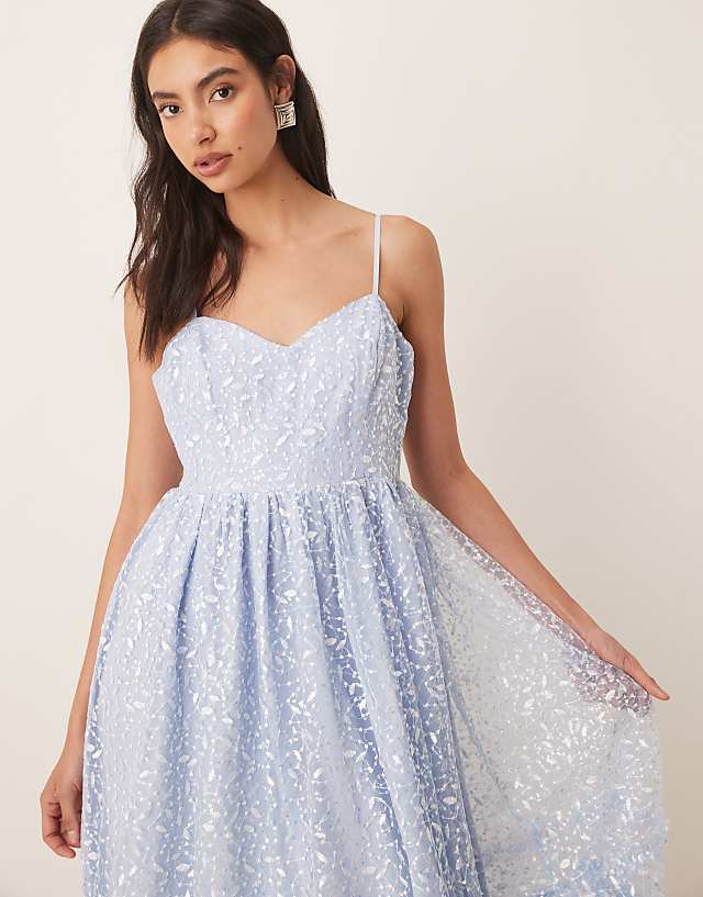 Asos Maya Cami Midaxi Dress In Light Blue