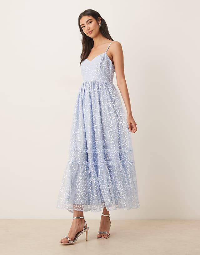 asos Maya Cami midaxi dress in light blue