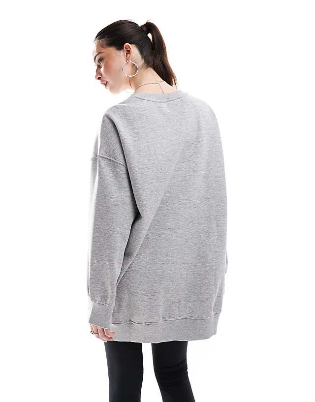 Asos Monki Oversized Sweatshirt In Light Grey