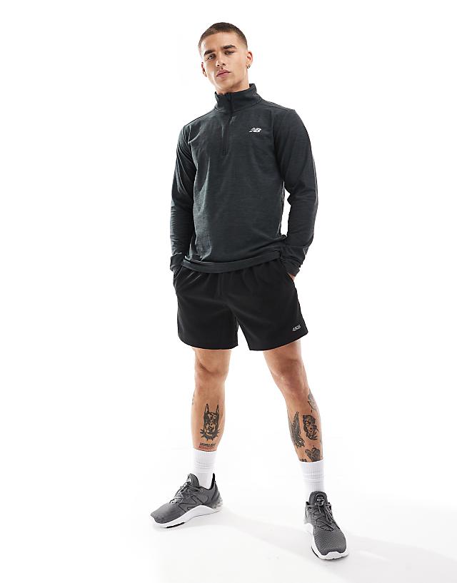 Asos New Balance 1/4 Zip In Black