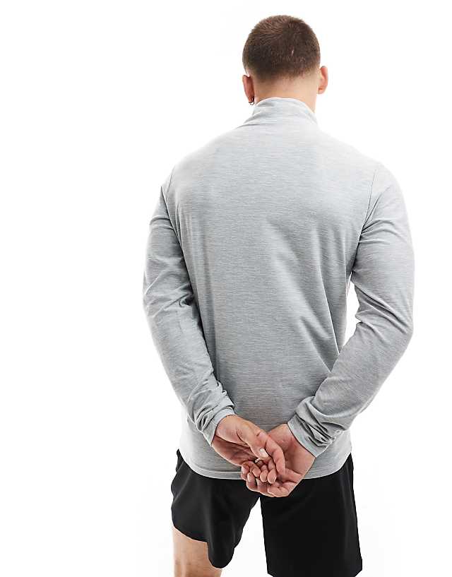 Asos New Balance 1/4 Zip In Grey