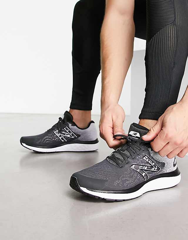 asos New Balance 680 trainers in black