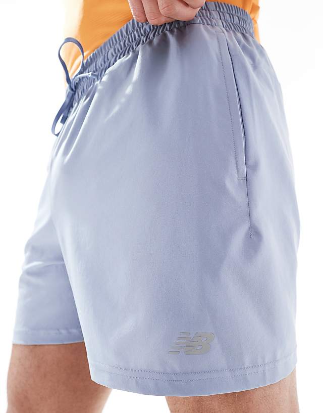 Asos New Balance Essentials 5"" Short In Blue