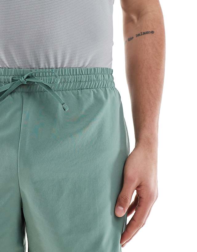 Asos New Balance Essentials 5"" Short In Green
