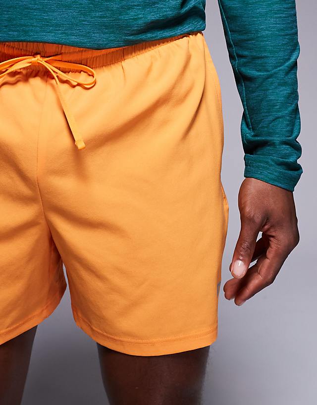 Asos New Balance Essentials 5"" Short In Orange