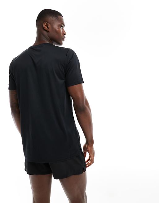 Asos New Balance Run T-shirt In Black