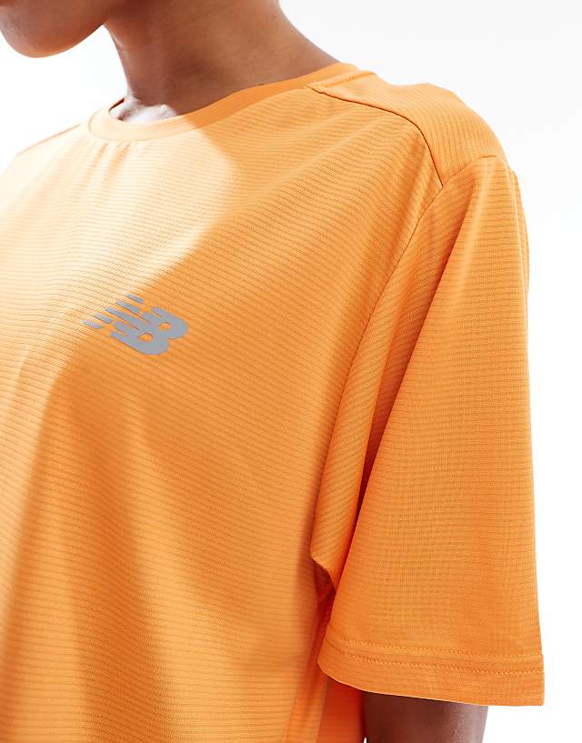 Asos New Balance Sports T-shirt In Orange