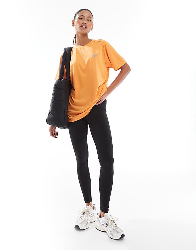 Asos New Balance Sports T-shirt In Orange