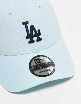 Asos New Era LA Dodgers 9twenty Linen Cap In Blue