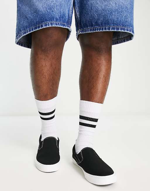 Asos New Look Canvas Slip On Trainers In Black