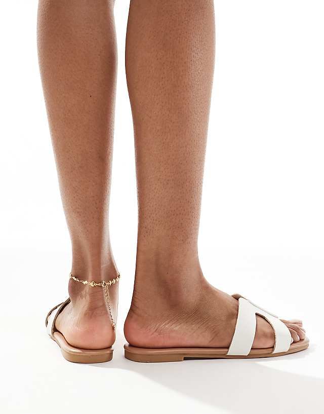 Asos New Look Cutout Sandal In White