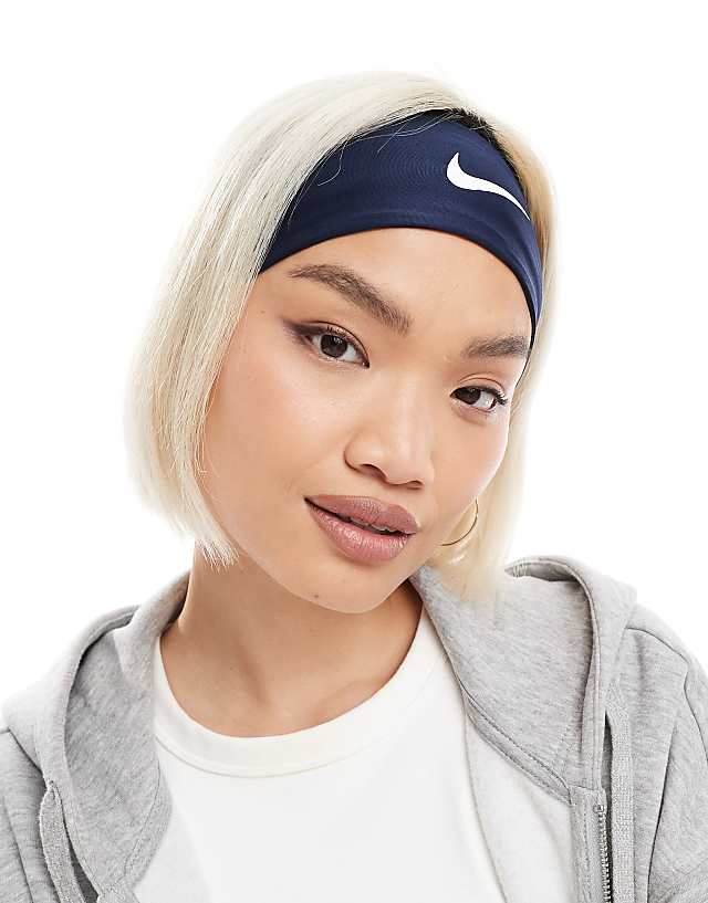 asos Nike Dri-Fit Fury Classic headband in navy