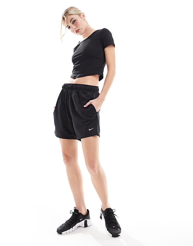 Asos Nike One Dri-Fit Tight Crop T-shirt In Black