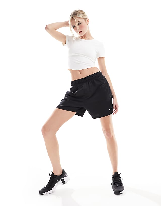 Asos Nike One Dri-Fit Tight Crop T-shirt In White