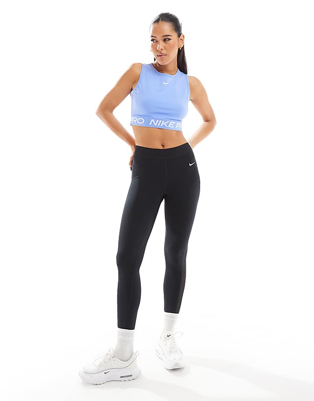 asos Nike Pro Training cropped vest in blue