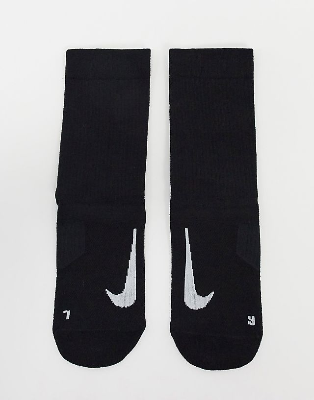 Asos Nike Running 2 Pack Crew Socks In Black