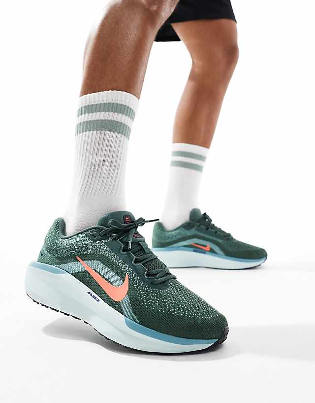 asos Nike Running Air Winflo 11 trainers in green