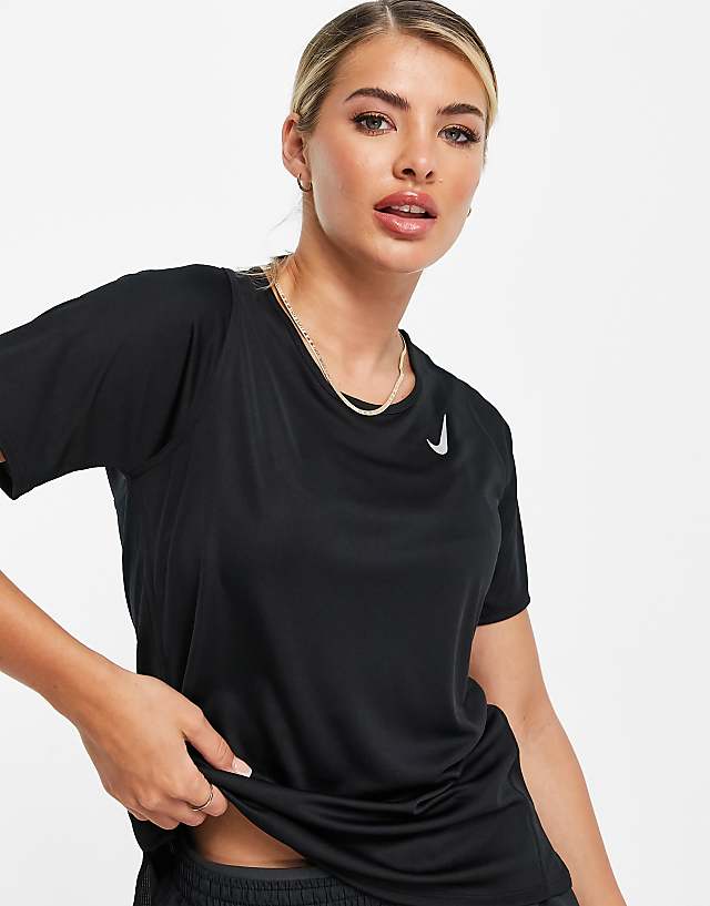 Asos Nike Running Dri-Fit Race Top In Black