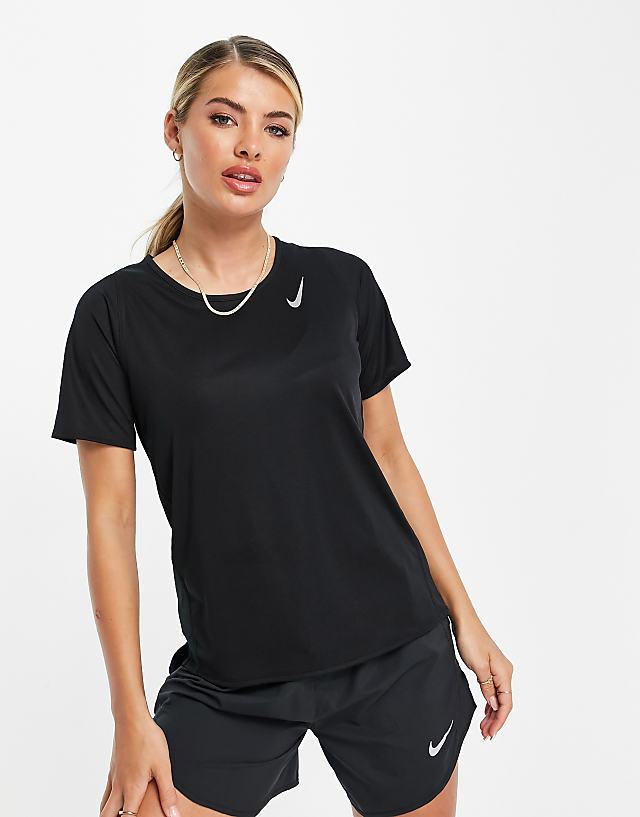Asos Nike Running Dri-Fit Race Top In Black