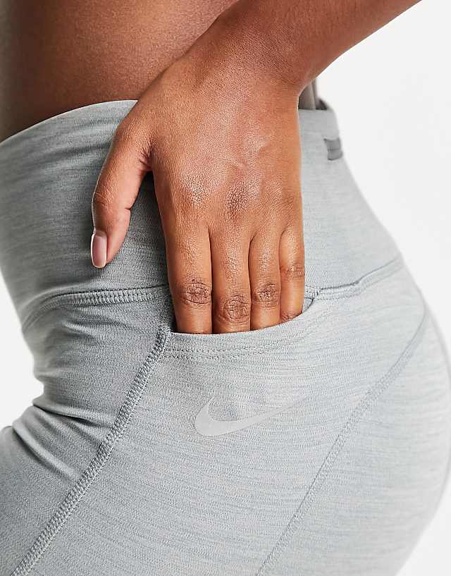Asos Nike Running Fast Dri-FIT Leggings In Grey