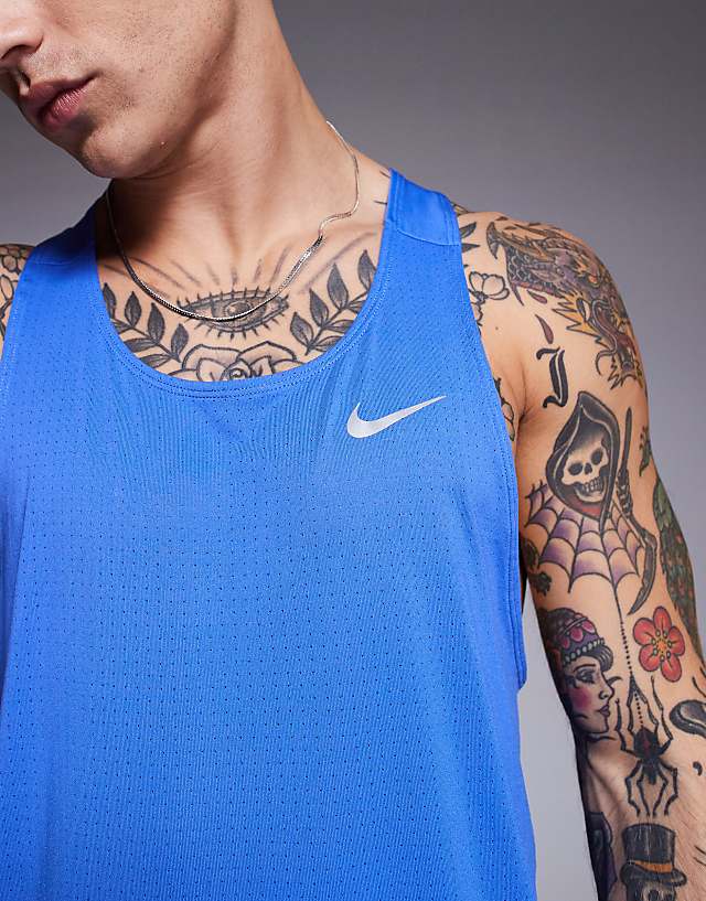 Asos Nike Running Fast Dri-FIT Vest In Blue