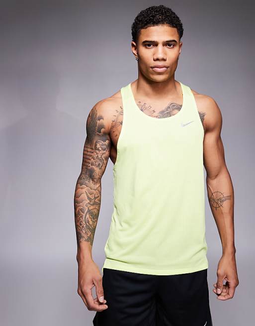 asos Nike Running Fast Dri-FIT vest in yellow