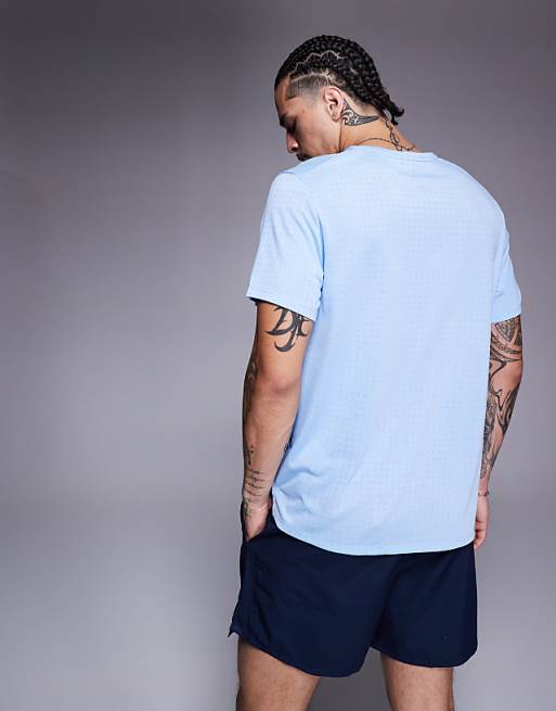 Asos Nike Running Miler Breathe T-shirt In Blue