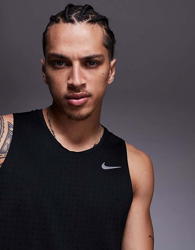 Asos Nike Running Miler Breathe Vest In Black