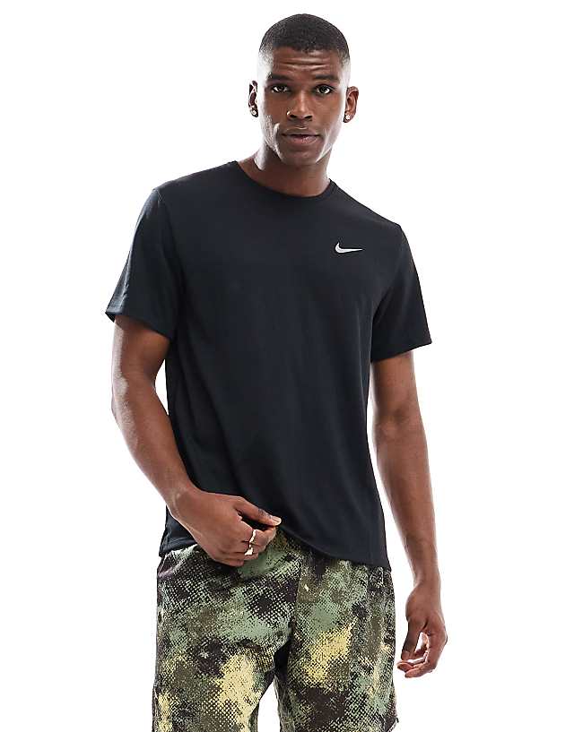 asos Nike Running Miler Dri-FIT t-shirt in black