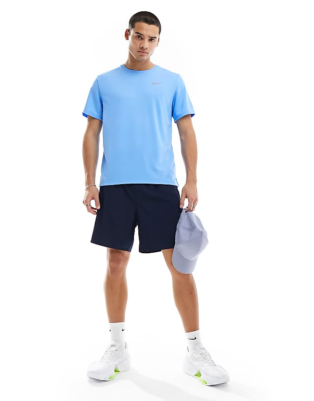 Asos Nike Running Miler Dri-FIT T-shirt In Blue