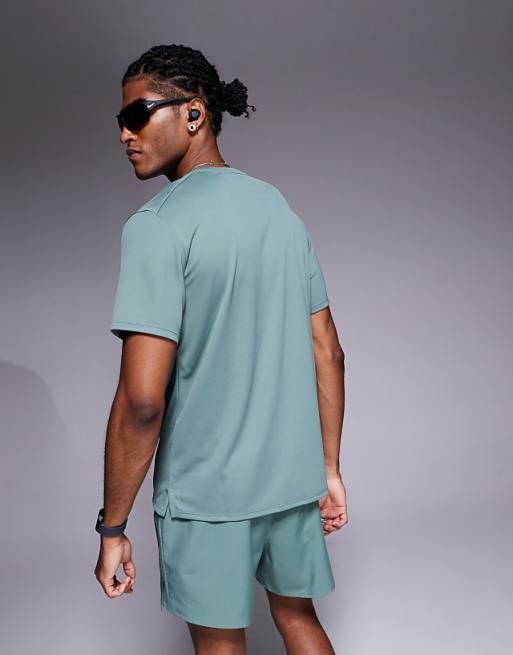 Asos Nike Running Miler Dri-FIT T-shirt In Green